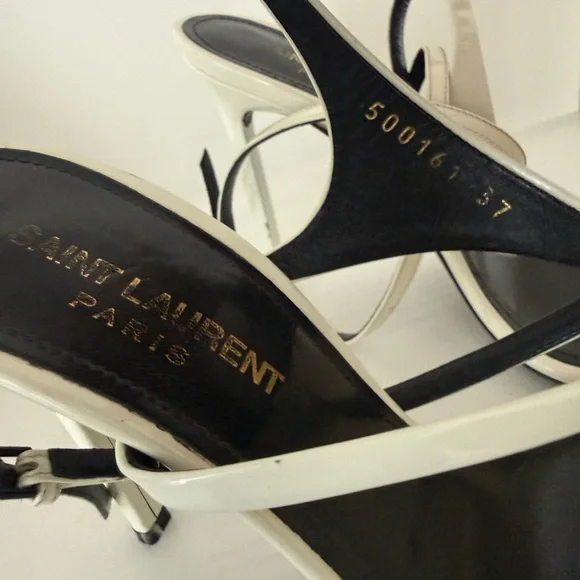 YSL white leather heels - Picture 3 of 6